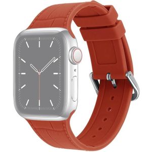 Bamboo Joint Silicone Replacement Strap Watchband For Apple Watch Series 6 & SE & 5 & 4 40mm / 3 & 2 & 1 38mm(Orange)