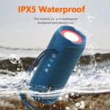 T & G TG227 Outdoor Draagbare Waterdichte Bluetooth-muziekluidspreker met LED-ondersteuning FM / TF / USB