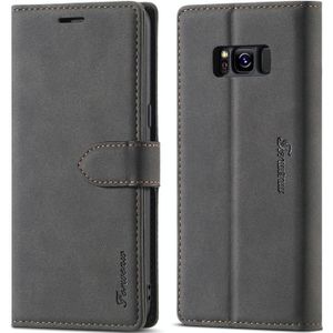 For Samsung Galaxy S8+ Forwenw F1 Series Matte Strong Magnetism Horizontal Flip Leather Case with Holder & Card Slots & Wallet & Photo Frame(Black)