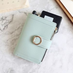 Women Wallets Small Fashion Leather Purse Ladies Card Bag For Female Purse Money Clip Wallet(Light Green)