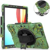 For Microsoft Surface Pro X Shockproof Colorful Silicone + PC Protective Case with Holder & Hand Strap & Shoulder Strap & Pen Slot(Camouflage)