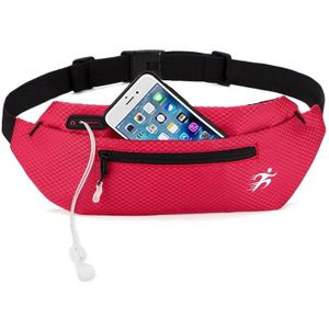 Marathon Exercise Gym Waist Bag Lightweight Waterproof Night Running Multifunctional Equipment Bag  Size: 8 inches(Red)