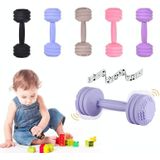 Baby Dumbbell Tandjes Speelgoed Baby Troostende Puzzel Handrammelaar (Grijs)