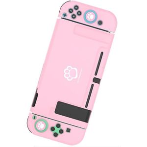 Iine L373 Plastic Shell + Split Beschermende Cover + Rocker Cap voor Nintendo Switch (Full Pink Set)