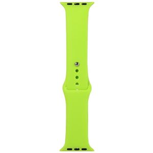 For Apple Watch Series 6 & SE & 5 & 4 44mm / 3 & 2 & 1 42mm Silicone Watch Replacement Strap  Short Section (Female)(Fluorescent Green)