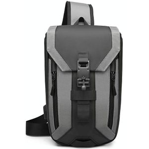 Ozuko 9334 Men Outdoor Multifunctional Waterproof Messenger Bag with External USB Charging Port(Dark Gray)