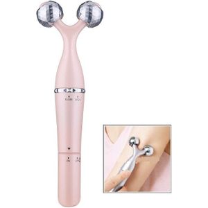 3 In 1 Portable Electric Eye Massager Double Chin Face Lift Body Neck Massage Roller Anti Wrinkle 3D Facial Massage Machine(Rose Gold)