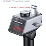 Q18S multifunctionele auto dual USB-oplader MP3 muziekspeler Bluetooth FM-zender met 3 in 1 kabel (zwart)