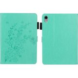 Embosed pruimen baaspatroon slimme lederen tablethoes voor iPad mini 6