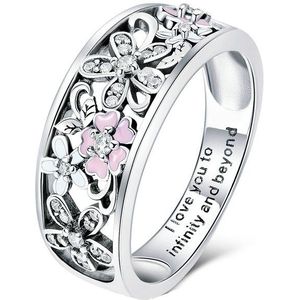 Fashion 925 Sterling Silver Daisy Flower Finger Rings for Women Wedding Engagement Jewelry  Ring Size:7