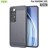 For?Xiaomi Mi 10S MOFI Gentleness Series Brushed Texture Carbon Fiber Soft TPU Case(Grey)