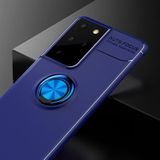 For Samsung Galaxy S30 Ultra Metal Ring Holder 360 Degree Rotating TPU Case(Blue+Blue)