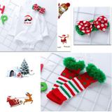 Baby Christmas Long Sleeve Cartoon Romper Net Gauze Tutu Set (Kleur: Santa Claus Size:80)