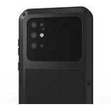 For Galaxy S20 Plus LOVE MEI Metal Shockproof Waterproof Dustproof Protective Case(Black)
