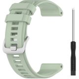 Voor Garmin Forerunner 935 22 mm Solid Color Silicone Watch Band (Light Green)
