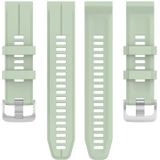 Voor Garmin Forerunner 935 22 mm Solid Color Silicone Watch Band (Light Green)