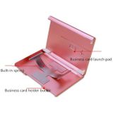 Metal Portable Push Card Case Ultra-thin Frosted Light Business Card Packing Box(Red)