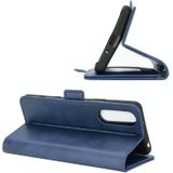 For Sony Xperia 5 II Dual-side Magnetic Buckle Horizontal Flip Leather Case with Holder & Card Slots & Wallet(Dark Blue)