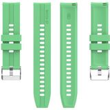 For Huawei Watch GT 2 42mm Silicone Replacement Wrist Strap Watchband with Silver Buckle(Mint Green)