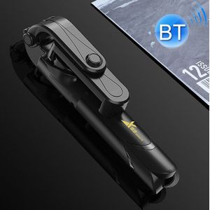 XT-09 Multi-function Live Broadcast Mobile Bluetooth Self-timer Pole Tripod (Black)