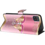 Voor iPhone 6 Plus / 7 Plus / 8 Plus Crystal 3D schokbestendig beschermend lederen telefoonhoesje (roze onderkant vlinder)