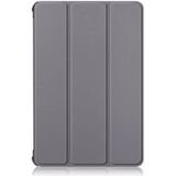 For Huawei Enjoy Tablet 2 10.1 inch / Honor Pad 6 10.1 inch Solid Color Horizontal Flip Leather Case with Three-folding Holder & Sleep / Wake-up Function(Grey)