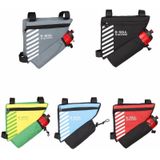 B-soul Bicycle Bags With Water Bottle Triangle Pouch Solid Cycling Front Tube Frame Bag Pocket  Size:20.5*18*5cm(Red)