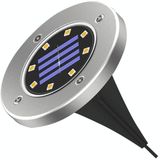 8 LEDs Colorful Dimmable Solar Outdoor Garden Lawn Light Sensor Type Intelligent Light Control Buried Light