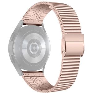 Voor Samsung Galaxy Watch4 40mm Double Safety Gesp Steel Watchband (Pink Gold)