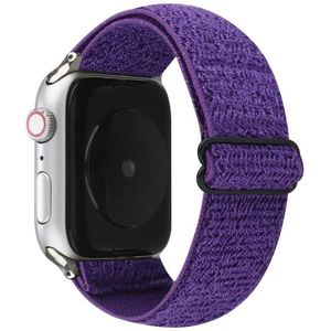 Solid Color Nylon Watchband For Apple Watch Series 6 & SE & 5 & 4 44mm / 3 & 2 & 1 42mm(Purple)