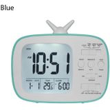 G179 Retro TV Alarm Clock Student Dormitory Bed Electronic Clock(Blue English Version)