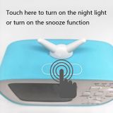 G179 Retro TV Alarm Clock Student Dormitory Bed Electronic Clock(Blue English Version)