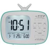 G179 Retro TV Alarm Clock Student Dormitory Bed Electronic Clock(Blue English Version)