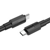 hoco X84 60W USB-C / Type-C naar USB-C / Type-C solide oplaaddatakabel (Lengte): 1m