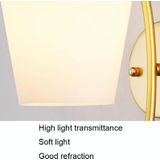 LED Glass Wall Bedroom Bedside Lamp Living Room Study Staircase Wall Lamp  Power source: 5W Warm Light(3030 Black Milk White)