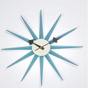 Simple Modern Sun Clock Creative Home Accessories Wall Clock(Blue Pole)