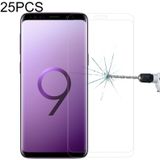 25 PCS 9H 3D Full Screen Tempered Glass Film for Galaxy S9 Plus (Transparent)