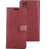 For Galaxy S20 Ultra GOOSPERY Mansoor Series Crazy Horse Texture Horizontal Flip Leather Case With Bracket & Card Slot & Wallet(Wine Red)