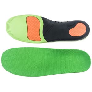 JH-209 Thicken Shock-absorbing Breathable and Comfortable Insole  Size: XS 35-38(Green Orange + bk Mesh Cloth)