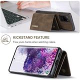 For Samsung Galaxy S20 Ultra DG.MING M1 Series 3-Fold Multi Card Wallet + Magnetic Back Cover Shockproof Case with Holder Function(Coffee)