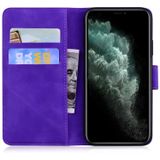 For iPhone 11 Pro Tiger Embossing Pattern Horizontal Flip Leather Case with Holder & Card Slots & Wallet(Purple)