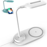 Multi-Function USB LED Lamp Touch Light with Qi Wireless Charging Pad(White)