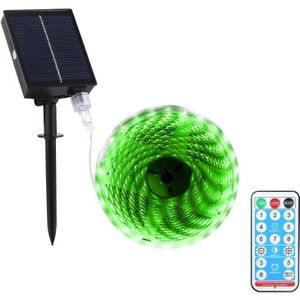 5m 12V SMD 2835 3600lm Waterproof LED Strip with Remote Control + Solar Panel (Green Light)
