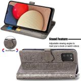 For Galaxy A03S Cute Cat and Dog Embossed Horizontal Flip Leather Case with Holder & Card Slots & Wallet & Lanyard(Gray)