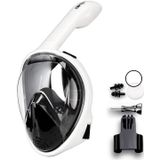 COPOZZ Snorkeling Mask Full Dry Snorkel Swimming Equipment  Size: L(Black White)