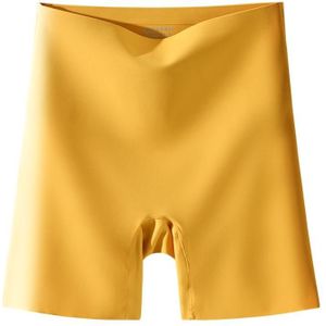 Naadloze veiligheidsslip met hoge taille Ice Silk Shorts  maat: M (40-50 kg) (gele sticker)