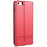 AZNS Magnetic Calf Texture Horizontal Flip Leather Case with Card Slots & Holder & Wallet For iPhone 6 Plus(Red)