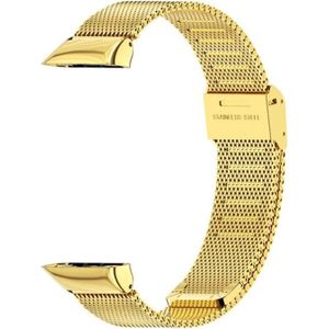 For Huawei Band 6 / Honor Band 6 MIJOBS Milan Stainless Steel Replacement Strap Watchband(Gold)