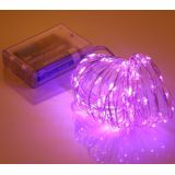 10m IP65 Waterproof Purple Light Silver Wire String Light  100 LEDs SMD 0603 3 x AA Batteries Box Fairy Lamp Decorative Light  DC 5V