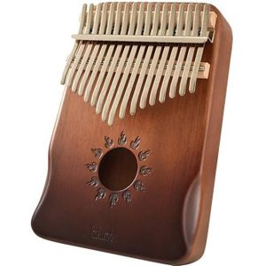 17 Tone Acacia Wood Thumb Piano Kalimba Muziekinstrumenten (Brown-Sun)